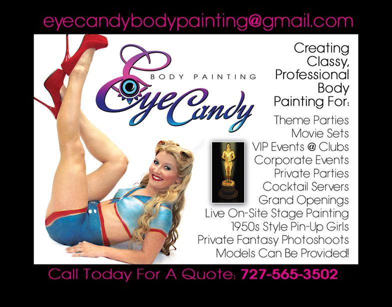 Pin up Girl Body Painter Services Body Painting Florida