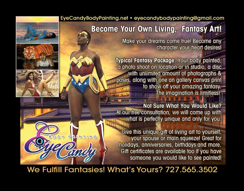 Wonder woman Body Painter Services Body Painting Florida