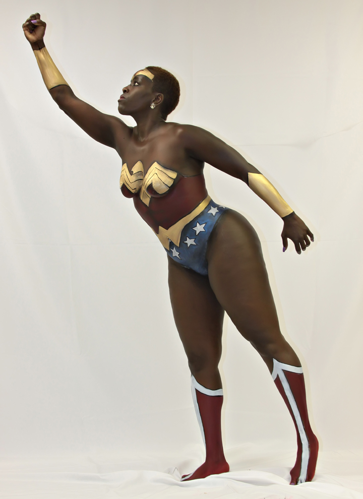 Wonder Woman Superhero Body Painting