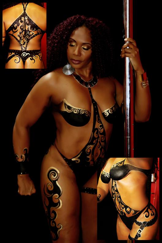 Eye Candy Body Painting S&M Outfit Body Paint