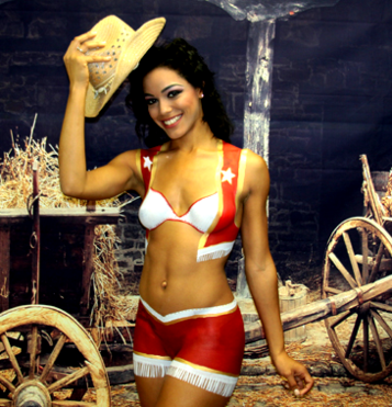 Cowgirl Body Painting Artwork Pin-Up Girls