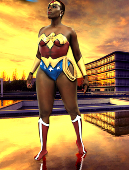 Wonder Woman Superhero Body Painting St Petersburg FL
